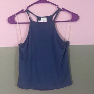 Tilly’s Cropped Top High Turtle Neck Blue